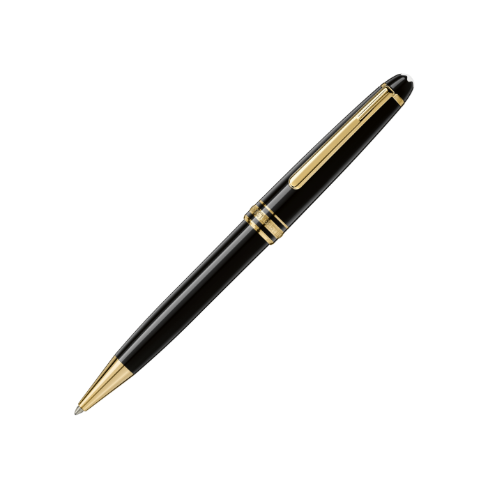 Długopis z kolekcji Meisterstück Classique, wykonany z wysokiej jakości żywicy. Złote detale i emblemat białej gwiazdy podkreślają jej wyjątkowy charakter i ikoniczny design.