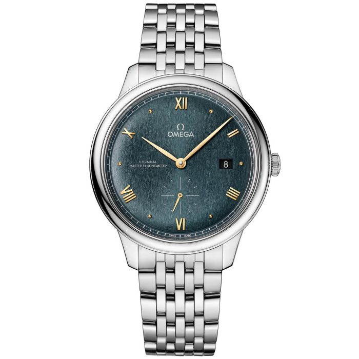 Prezentujemy elegancki zegarek męski Omega De Ville Prestige, który posiada automatyczny mechanizm oraz kopertę o szerokości 41 mm wykonaną ze stali szlachetnej w srebrnym odcieniu. Zarówno bransoleta, jak i koperta zegarka zostały wykonane ze stali szlac