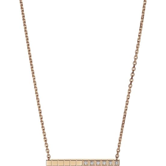 Naszyjnik Chopard Ice Cube, różowe złoto