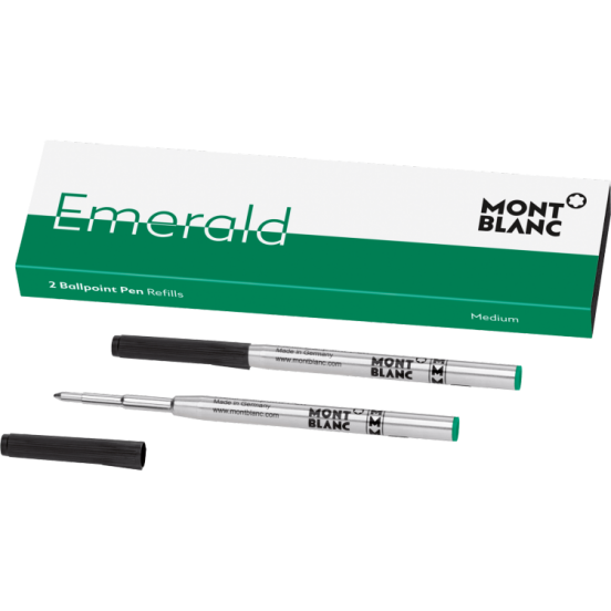Wkłady do długopisu Montblanc zielone (Emerald Green) 2 szt. M (Medium)