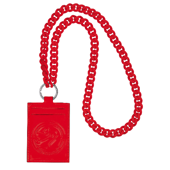 Etui na karty kredytowe Longchamp Le Pliage Cuir czerwone