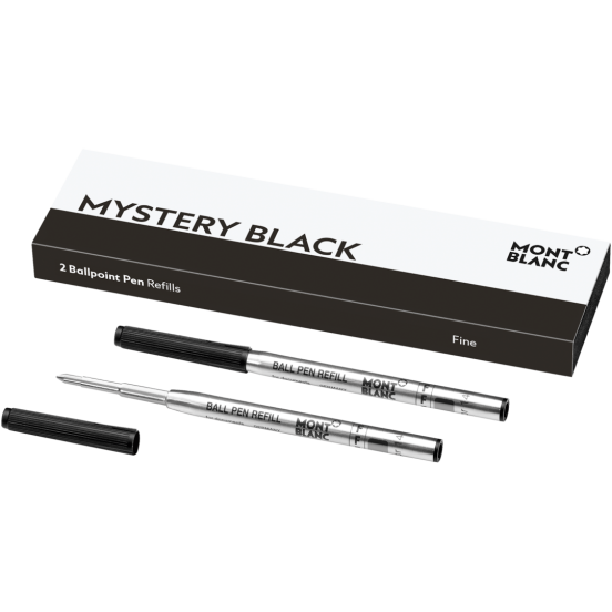 Wkłady do długopisu Montblanc czarne (Mystery Black) 2 szt. F (Fine)