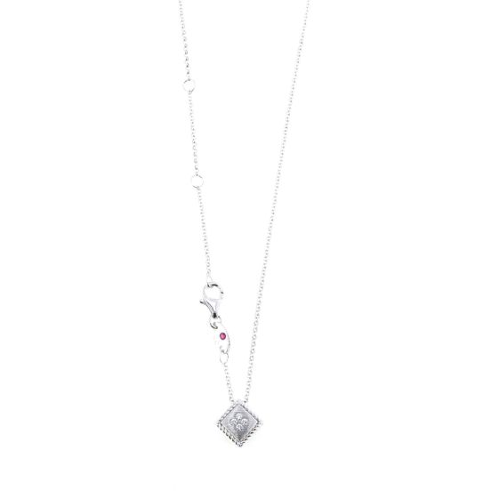 Naszyjnik Roberto Coin Palazzo Ducale białe złoto diamenty 45 cm
