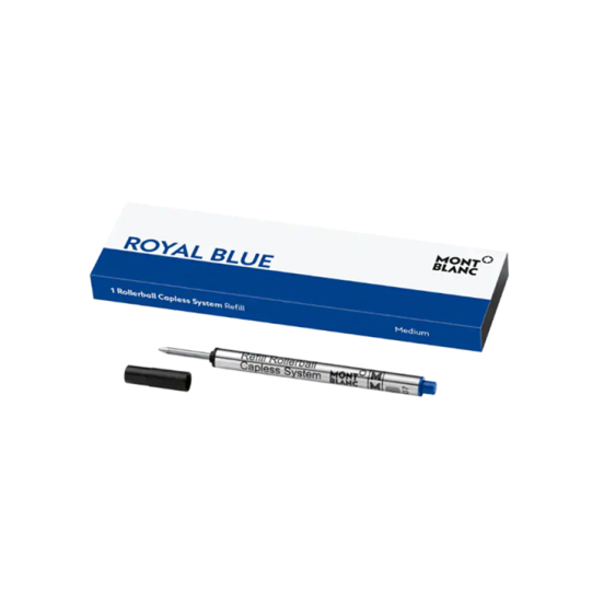 Wkłady do pióra kulkowego bezskuwkowego Montblanc niebieskie (Royal Blue) 1 szt. M (Medium)