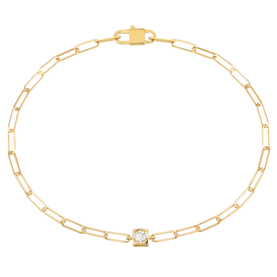 Bransoletka Dinh Van Le Cube Diamant żółte złoto diamenty rozmiar 17 cm