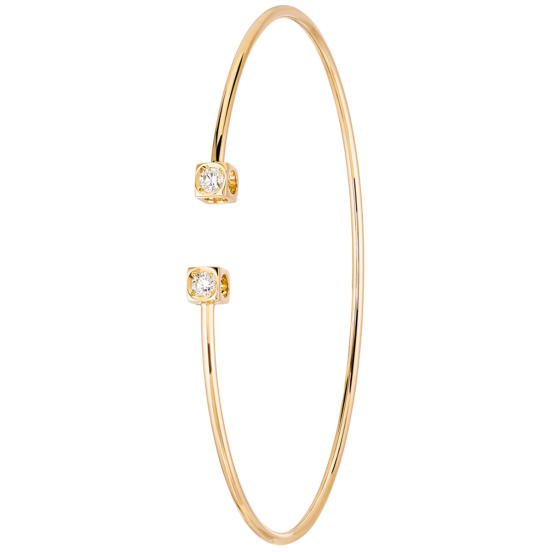 Bransoletka Dinh Van Le Cube Diamant żółte złoto diamenty rozmiar 18 cm