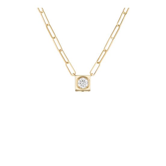 Naszyjnik Dinh Van Le Cube Diamant żółte złoto diamenty 45 cm