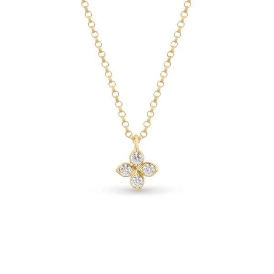 Naszyjnik Roberto Coin Carousel żółte złoto diamenty 42-45 cm