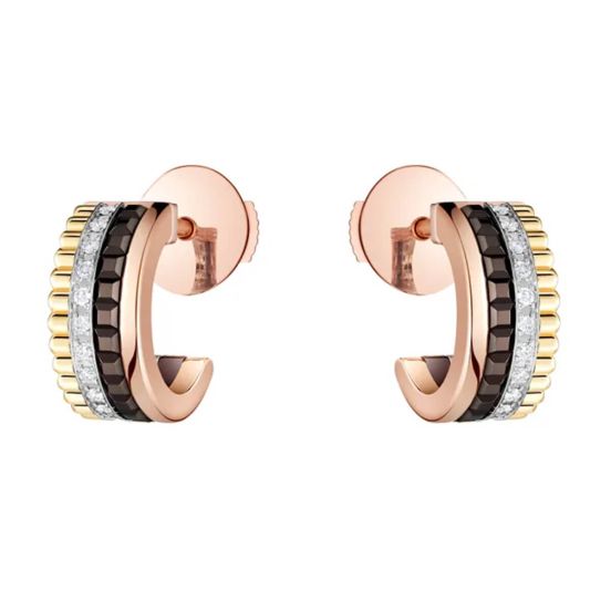 Kolczyki Boucheron Quatre złoto diamenty ceramika