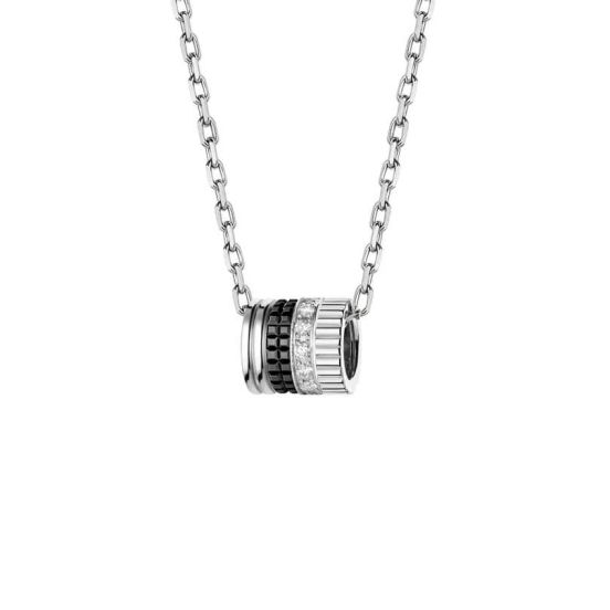 Naszyjnik Boucheron Quatre białe złoto diamenty black PVD 45 cm