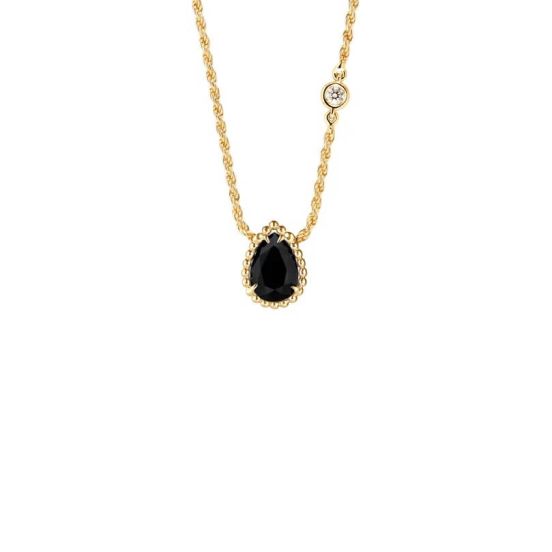 Naszyjnik Boucheron Serpent Bohème żółte złoto diament onyx 44 cm