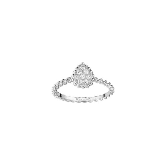 Pierścionek Boucheron Serpent Bohème białe złoto diamenty rozmiar 13