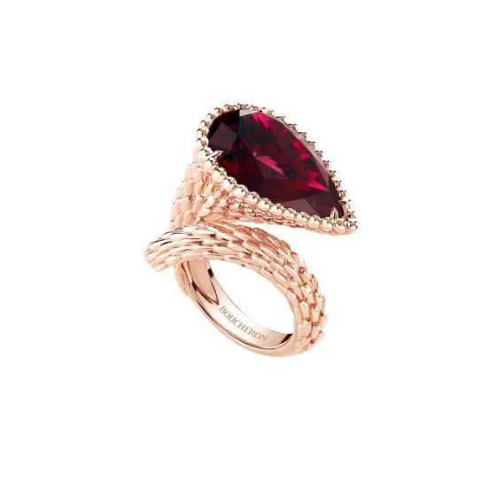 Pierścionek Boucheron Serpent Boheme Rodolit rozmiar 9