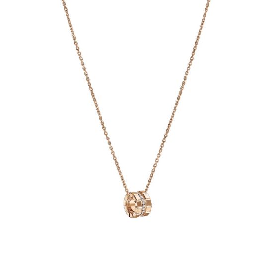 Naszyjnik Chopard Ice Cube różowe złoto diamenty 42 cm