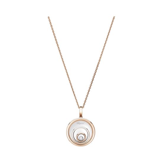 Naszyjnik Chopard Happy Spirit różowe złoto diament 42cm