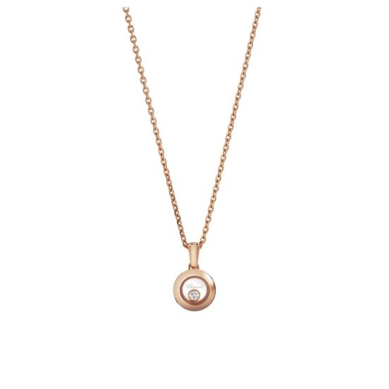 Naszyjnik Chopard Happy Diamonds różowe złoto diament 42 cm