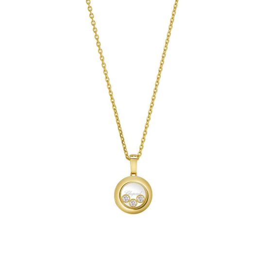 Naszyjnik Chopard Happy Diamonds żółte złoto diamenty 42cm