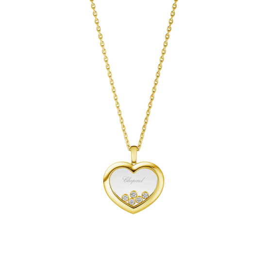 Naszyjnik Chopard Happy Diamonds żółte złoto diamenty 80 cm