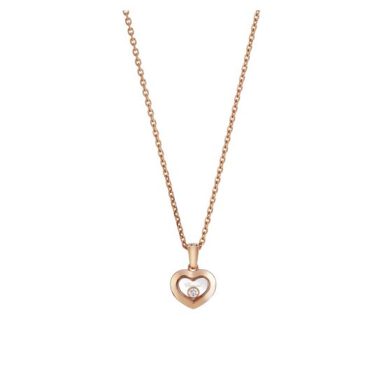 Naszyjnik Chopard Happy Diamonds różowe złoto diament 42 cm