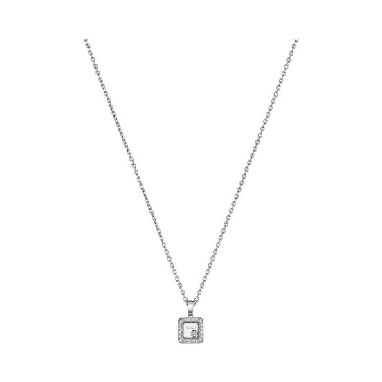 Naszyjnik Chopard Happy Diamonds białe złoto diamenty 42 cm