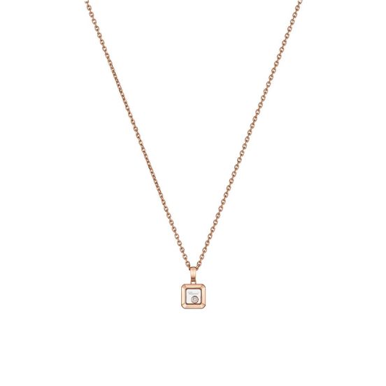 Naszyjnik Chopard Happy Diamonds różowe złoto diament 42 cm