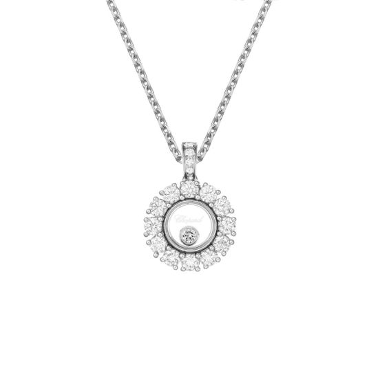 Naszyjnik Chopard Happy Diamonds białe złoto diamenty 42 cm
