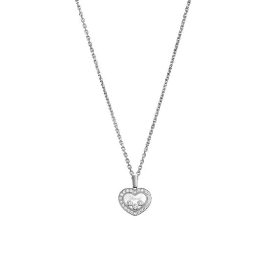 Naszyjnik Chopard Happy Diamonds białe złoto diamenty 42 cm