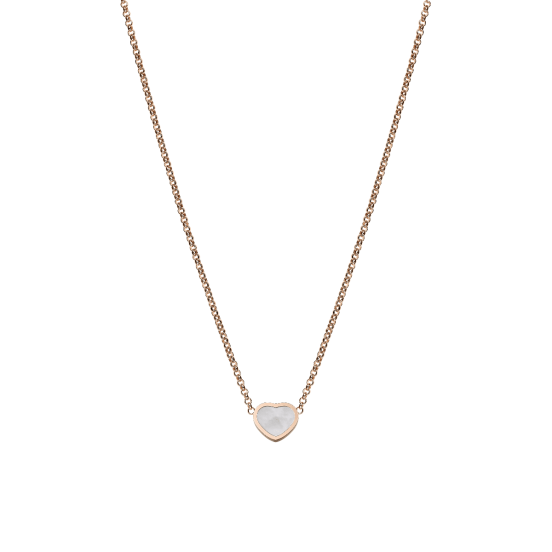 Naszyjnik Chopard My Happy Hearts różowe złoto Masa perłowa 41 cm