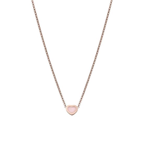 Naszyjnik Chopard My Happy Hearts różowe złoto Opal 37cm