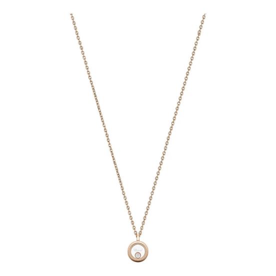Naszyjnik Chopard Happy Diamonds różowe złoto diament 42 cm