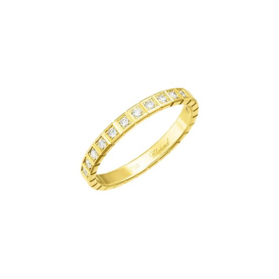 Pierścionek Chopard Ice Cube żółte złoto diamenty rozmiar 12