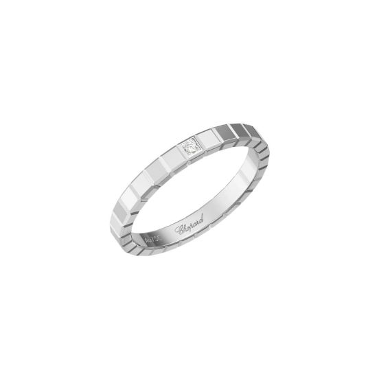 Pierścionek Chopard Ice Cube białe złoto diament rozmiar 11