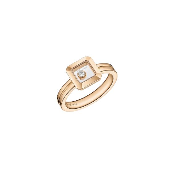 Pierścionek Chopard Happy Diamonds różowe złoto diament rozmiar 15
