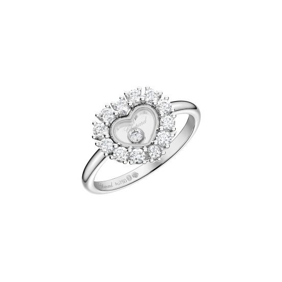 Pierścionek Chopard Happy Diamonds białe złoto diamenty rozmiar 13