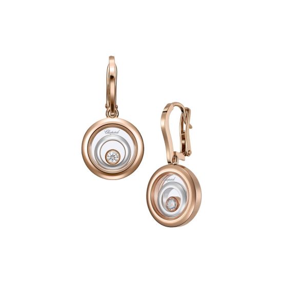 Kolczyki Chopard Happy Spirit złoto diamenty