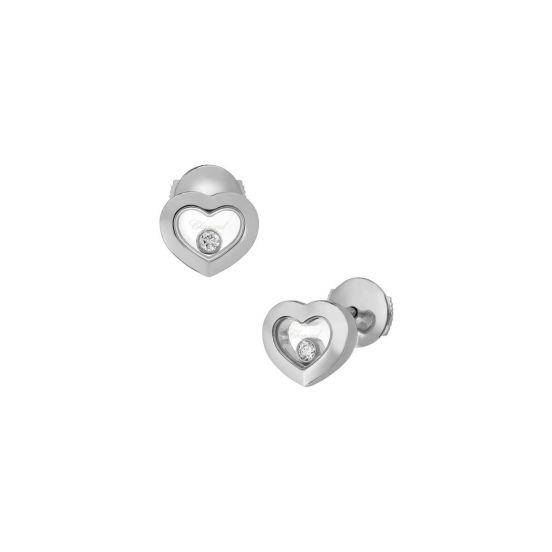 Kolczyki Chopard Happy Diamonds białe złoto diamenty