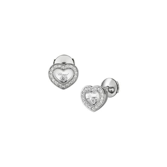 Kolczyki Chopard Happy Diamonds białe złoto diamenty