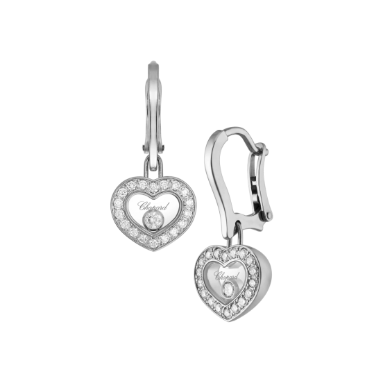 Kolczyki Chopard Happy Diamonds białe złoto diamenty