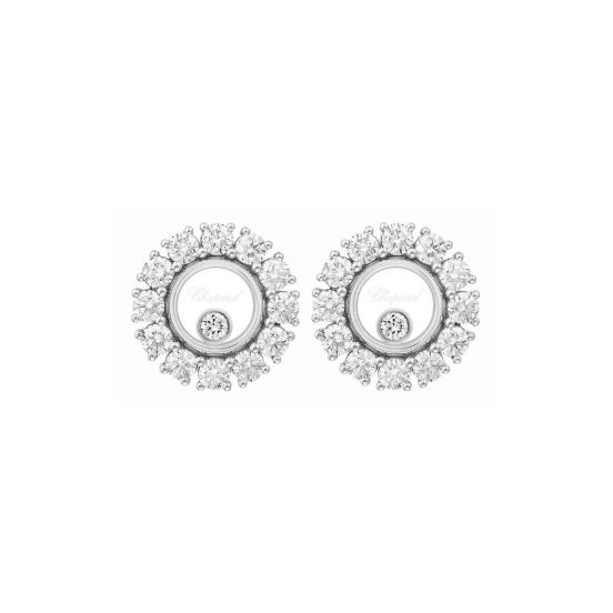 Kolczyki Chopard Happy Diamonds białe złoto diamenty