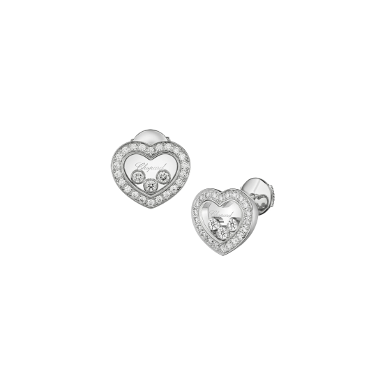 Kolczyki Chopard Happy Diamonds białe złoto diamenty