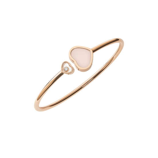 Bransoletka Chopard Happy Hearts różowe złoto diament Opal 17 cm