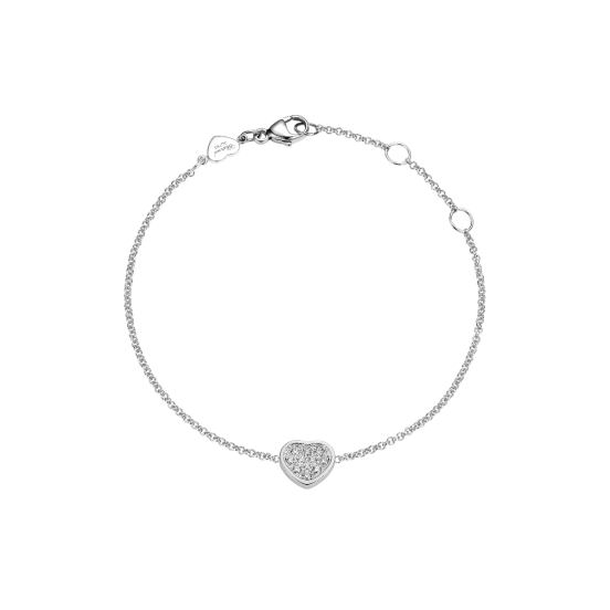 Bransoletka Chopard My Happy Hearts białe złoto diamenty 18cm