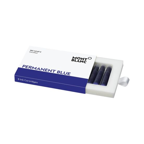 Naboje Montblanc niebieskie (Permanent Blue) 8 szt.