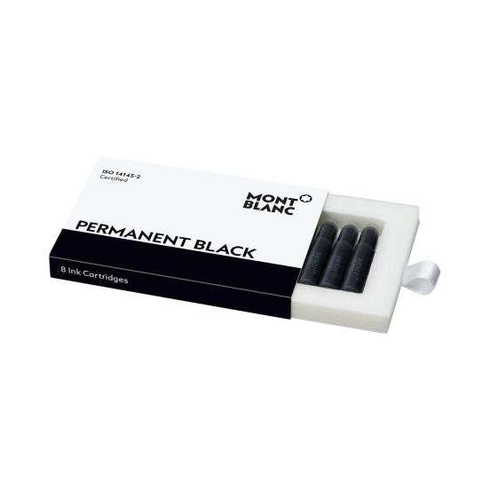 Naboje Montblanc czarne (Permanent Black) 8 szt.