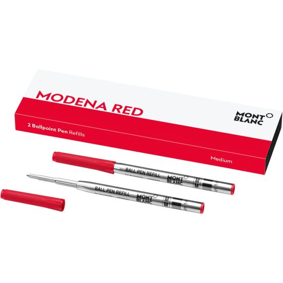 Wkłady do długopisu Montblanc czerwone (Modena Red) 2 szt. M (Medium)