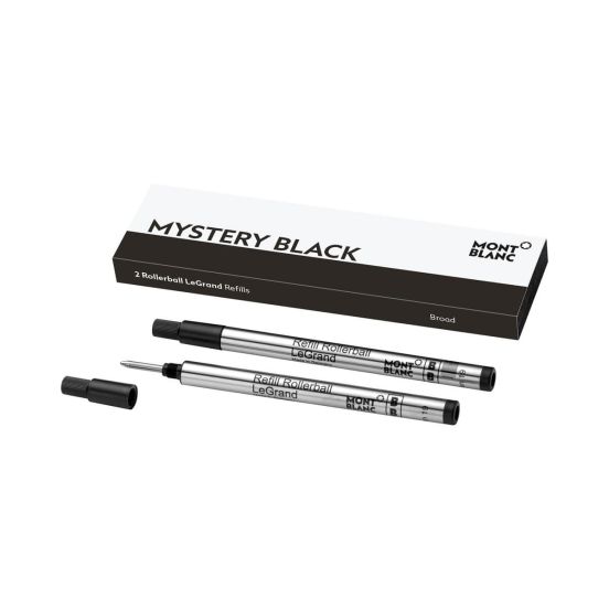 Wkłady do pióra kulkowego Montblanc czarne (Mystery Black) 2 szt. B (Broad) LeGrand