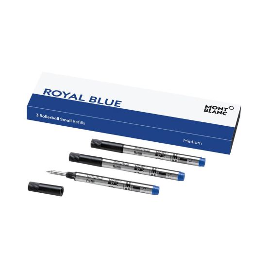 Wkłady do pióra kulkowego Montblanc niebieskie (Royal Blue) 3 szt. M Small