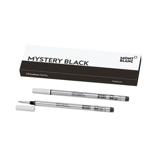 Wkłady do finelinera Montblanc czarne (Mystery Black) 2 szt. M (Medium)