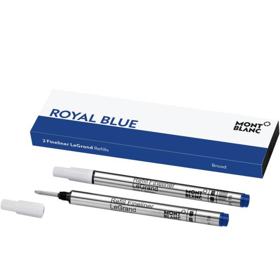 Wkłady do finelinera Montblanc niebieskie (Royal Blue) 2 szt. B (Broad) LeGrand