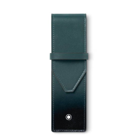 Etui na 2 instrumenty piśmiennicze Montblanc Meisterstück ciemnozielone